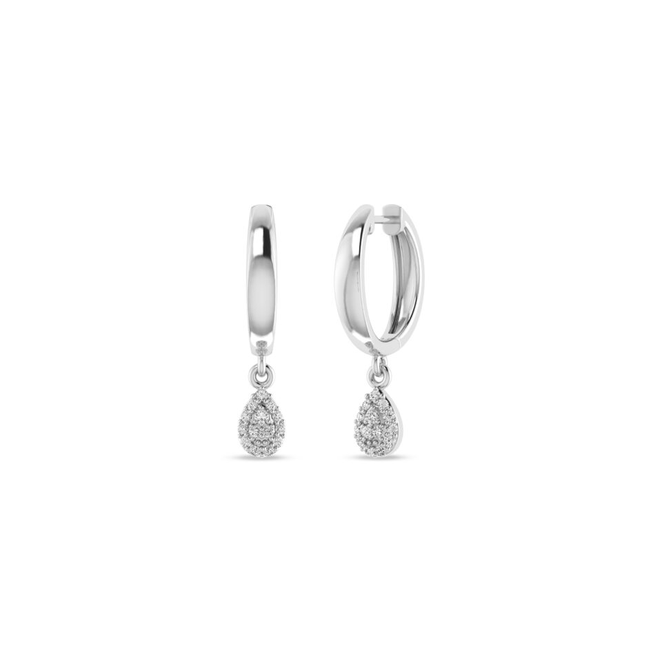 Alessandra Bettini 1/6 CTW Round Cut Natural Diamond Dangle Earrings