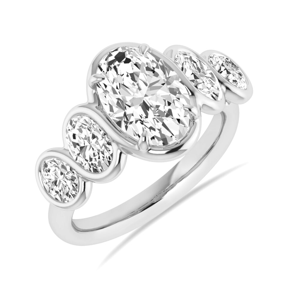 Alessandra Bettini 2.6 CTTW Wedding/Engagement Ring, 2.60 Cttw Lab Grown Diamond E-F/VS Clarity Spiral Ring, 10K 14K 18K Gold