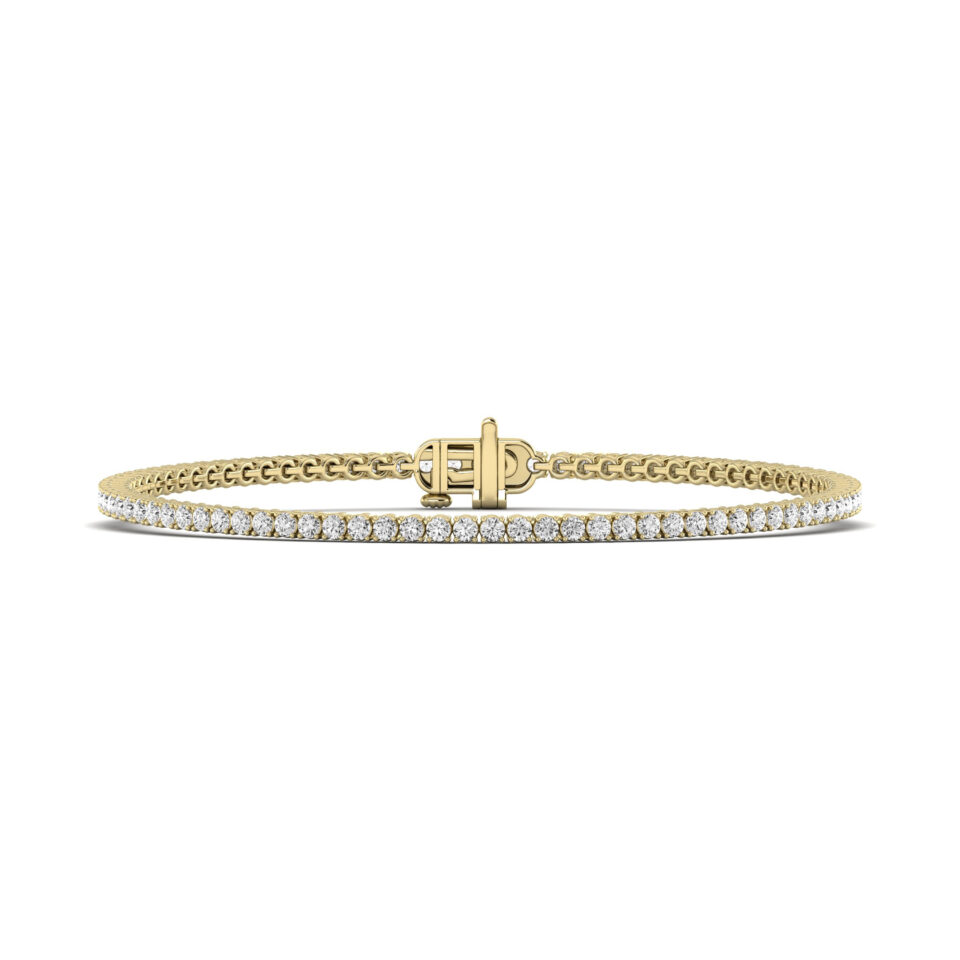 Lab Grown Diamond Tennis Bracelet 14K White Gold, 7 Inch Women's Bracelet