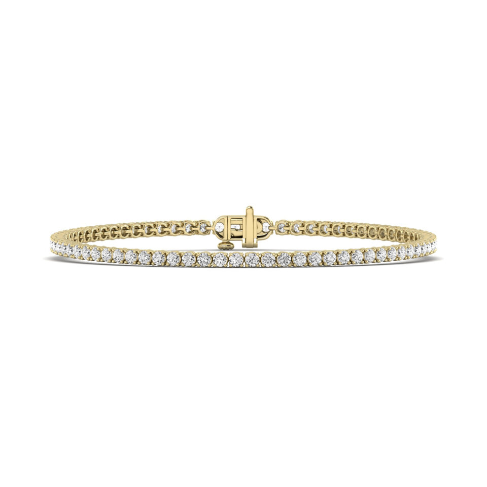 Lab Grown Diamond Tennis Bracelet 14K White Gold | Women’s Infinity Stackable Bracelet