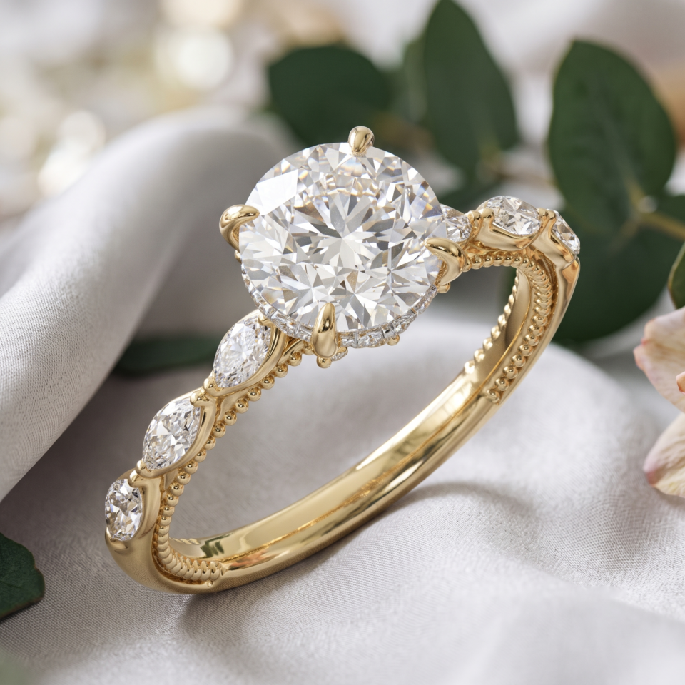 Round Cut 2.75 Carat Lab Grown Diamond E-F color VS Clarity, Perfect Engagement Ring, 14K 18K Gold, Anniversary Special